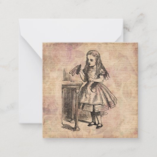 アリスインワンダーランドドリンクミーボトル ノートカード (正面)