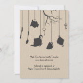 アリスインワンダーランドハイティーベビーシャワーティーパーティー 招待状 (裏面)