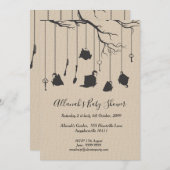 アリスインワンダーランドハイティーベビーシャワーティーパーティー 招待状 (正面/裏面)