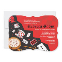 アリスインワンダーランドバルミツワー招待状