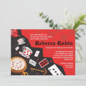 アリスインワンダーランドバルミツワー招待状 招待状 (スタンド正面)