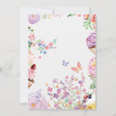 アリスインワンダーランドバースデーパーティー春招待状 招待状 (裏面)