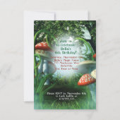 アリスインワンダーランドバースデ刺激を受けたィパーティー招待状 招待状 (裏面)