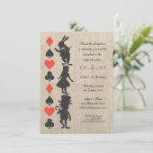 アリスインワンダーランドバーラップティーパーティー誕生日 招待状 (スタンド正面)