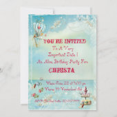 アリスインワンダーランドパーティの招待状 招待状 (裏面)