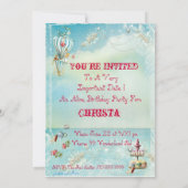 アリスインワンダーランドパーティの招待状 招待状 (裏面)