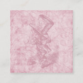 アリスインワンダーランドピンクフローラアート不機嫌ハッター エンクロージャーカード (正面)