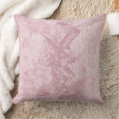 アリスインワンダーランドピンクフローラアート不機嫌ハッター クッション (ブランケット)