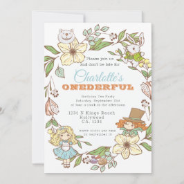 アリスインワンダーランドファースト誕生日 招待状