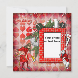 アリスインワンダーランドフォト招待状カード 招待状