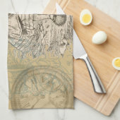 アリスインワンダーランドフラミンゴクラシック キッチンタオル (四つ折り)