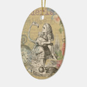 アリスインワンダーランドフラミンゴクラシック セラミックオーナメント (左)