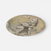 アリスインワンダーランドフラミンゴクラシック ペーパープレート (アングル)