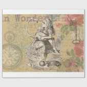 アリスインワンダーランドフラミンゴクラシック ラッピングペーパー (フラット)