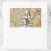 アリスインワンダーランドフラミンゴクラシック 長方形シール (バッグ)