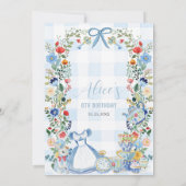 アリスインワンダーランドフローラ誕生日ティーパーティー 招待状 (裏面)