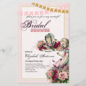 アリスインワンダーランドブライダルシャワーティーパーティー招待状 (正面)