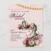 アリスインワンダーランドブライダルシャワーティーパーティー招待状 (正面)