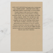 アリスインワンダーランドブライダルシャワーティーパーティー招待状 チラシ (裏面)