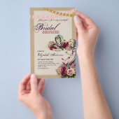 アリスインワンダーランドブライダルシャワーティーパーティー招待状 チラシ (ハンドル)