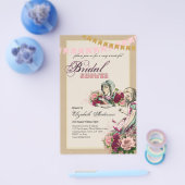 アリスインワンダーランドブライダルシャワーティーパーティー招待状 チラシ (シングル)