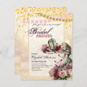 アリスインワンダーランドブライダルシャワーティーパーティー招待状 招待状 (正面/裏面)