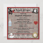 アリスインワンダーランドブライダルシャワーティーパーティー招待状 招待状 (裏面)