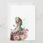 アリスインワンダーランドブライダルシャワーティーパーティー 招待状 (裏面)