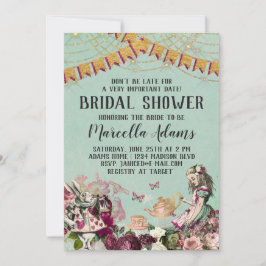 アリスインワンダーランドブライダルシャワー 招待状