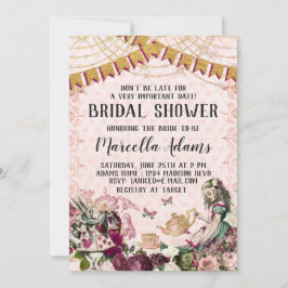 アリスインワンダーランドブライダルシャワー 招待状