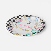 アリスインワンダーランドブラックダイヤモンド誕生日プレート ペーパープレート (アングル)