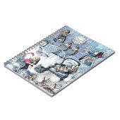 アリスインワンダーランドブルーアイスグリッター ノートブック (左側)