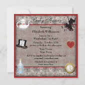 アリスインワンダーランドベビーシャワーティーパーティー招待状 招待状 (裏面)