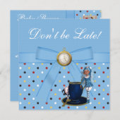 アリスインワンダーランドベビーシャワーティーパーティー招待状 招待状 (正面/裏面)