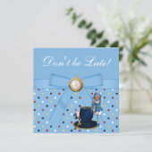 アリスインワンダーランドベビーシャワーティーパーティー招待状 招待状 (スタンド正面)