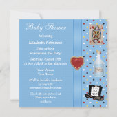 アリスインワンダーランドベビーシャワーティーパーティー招待状 招待状 (裏面)