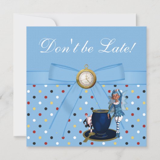 アリスインワンダーランドベビーシャワーティーパーティー招待状 招待状 (正面)