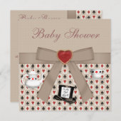 アリスインワンダーランドベビーシャワーティーパーティー招待状 招待状 (正面/裏面)