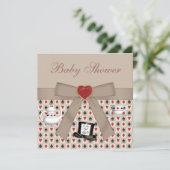 アリスインワンダーランドベビーシャワーティーパーティー招待状 招待状 (スタンド正面)