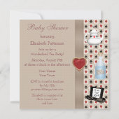 アリスインワンダーランドベビーシャワーティーパーティー招待状 招待状 (裏面)