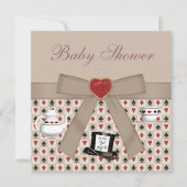 アリスインワンダーランドベビーシャワーティーパーティー招待状 招待状 (正面)