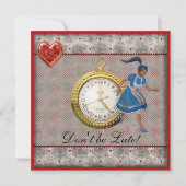 アリスインワンダーランドベビーシャワーティーパーティー招待状 招待状 (正面)