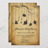 アリスインワンダーランドベビーシャワーティーパーティー 招待状 (正面/裏面)