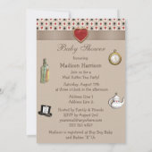 アリスインワンダーランドベビーシャワーティーパーティー 招待状 (裏面)