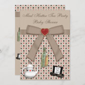 アリスインワンダーランドベビーシャワーティーパーティー 招待状 (正面/裏面)