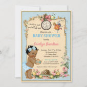 アリスインワンダーランドベビーシャワー招待状アフリカ 招待状 (正面)