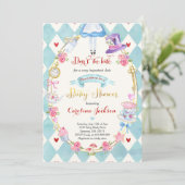 アリスインワンダーランドベビーシャワー招待状 招待状 (スタンド正面)