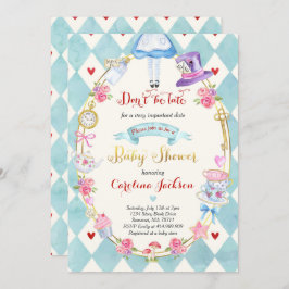 アリスインワンダーランドベビーシャワー招待状 招待状