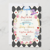 アリスインワンダーランドベビーシャワー招待状 招待状 (正面)