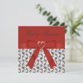 アリスインワンダーランドベビーシャワー赤茶パーティー 招待状 (スタンド正面)